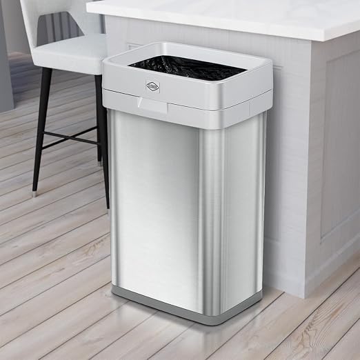 Clorox 13 Gallon Trash Can - 50L Slim Open Top Garbage Bin - Image 6