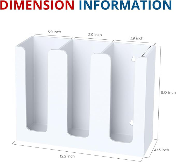 KOTEMON Acrylic Cup Holder, 3 Compartment, Disposable Coffee Cup Dispenser - Image 3