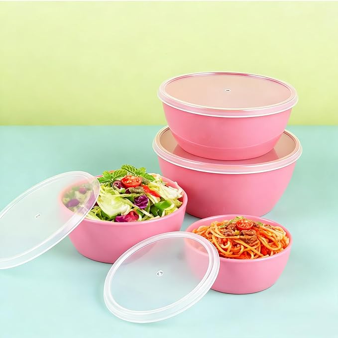 4-Piece Classic Plastic Prep Bowls - Image 3