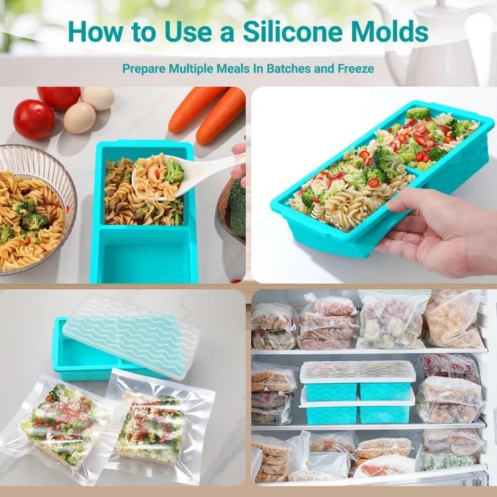 Aopigavi Silicone Freezer Tray with Lid – 2-Cup Soup Freezer Container