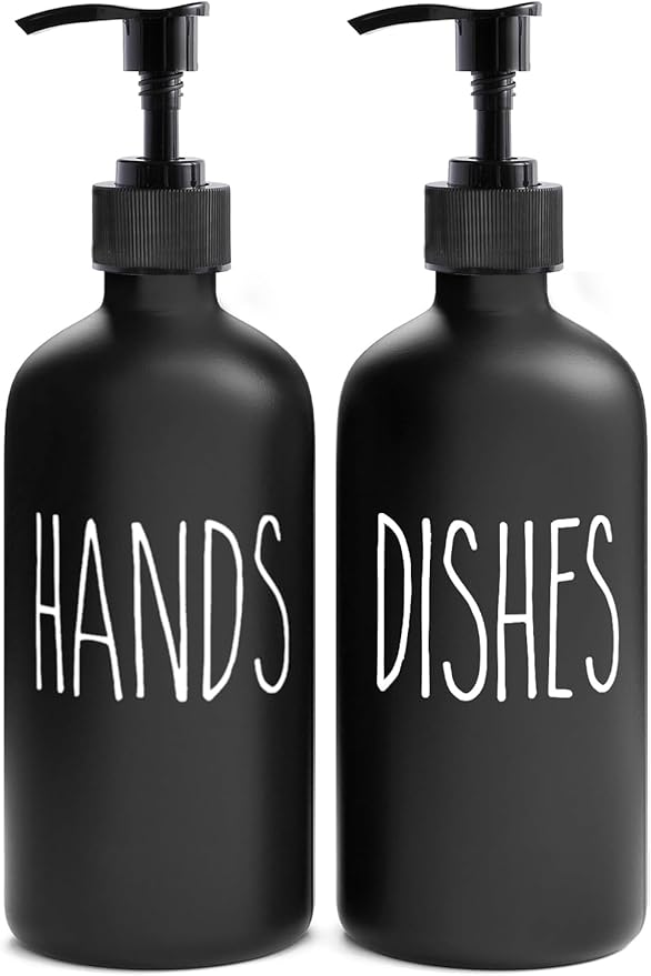 MOMEEMO Soap Dispenser Set 2 Pack, Contains Dish and Hand Soap Dispenser by MOMEEMO