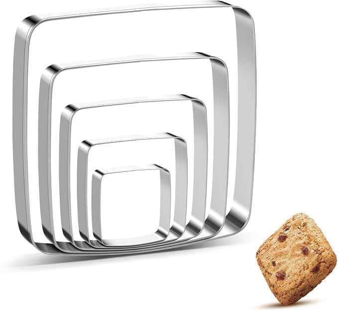 Square Round Corner Cookie Cutter Sandwich Cutters by Tmflexe