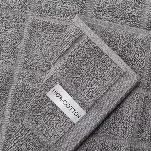 Oven Mitts, Kitchen Towels and Pot Holders Set, 500°F, Gray