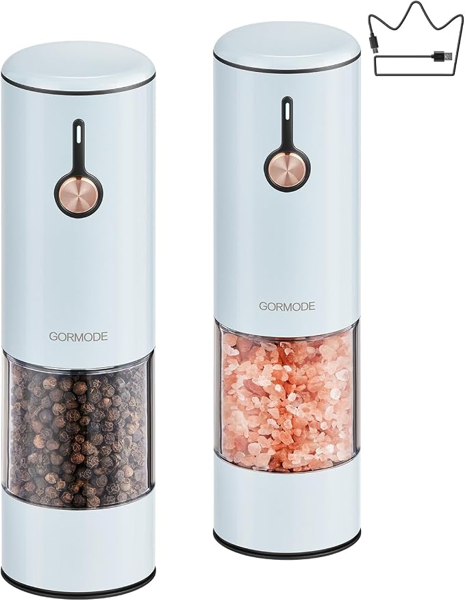 Electric Pepper Grinder and Salt Mill Set by GORMODEOfficial