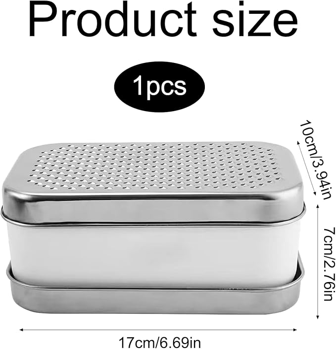 Cheese Grater With Container Box, Grater Cheese Shredder, 2 In1 Fruit Vegetable - Image 2