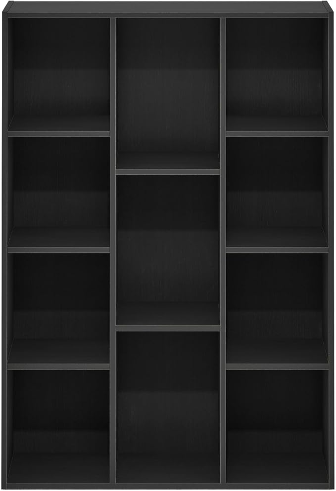 Furinno LUDER Book Shelf, 11-Cube Bookshelf, Reversible Bookcase, 9.4 x 29.1 x - Image 7