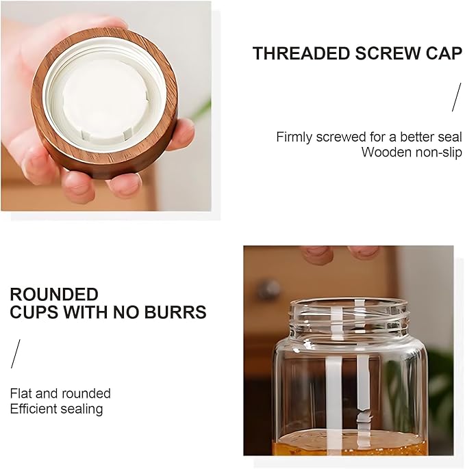 Glass Jar with Screw Top Lid 37oz Borosilicate Glass Spice Jars Seasoning - Image 8