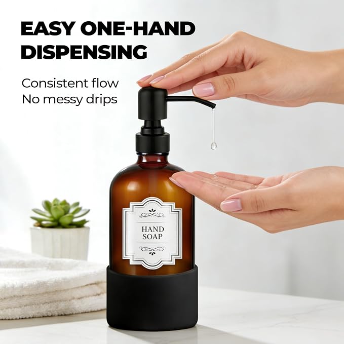 16 oz Hand and Dish Soap Dispenser Set - Image 4