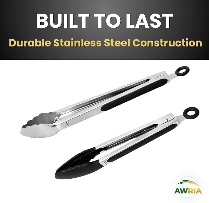 Silicone Tongs for Cooking Heat Resistant Kitchen Tongs Stainless Steel Cooking - Image 7