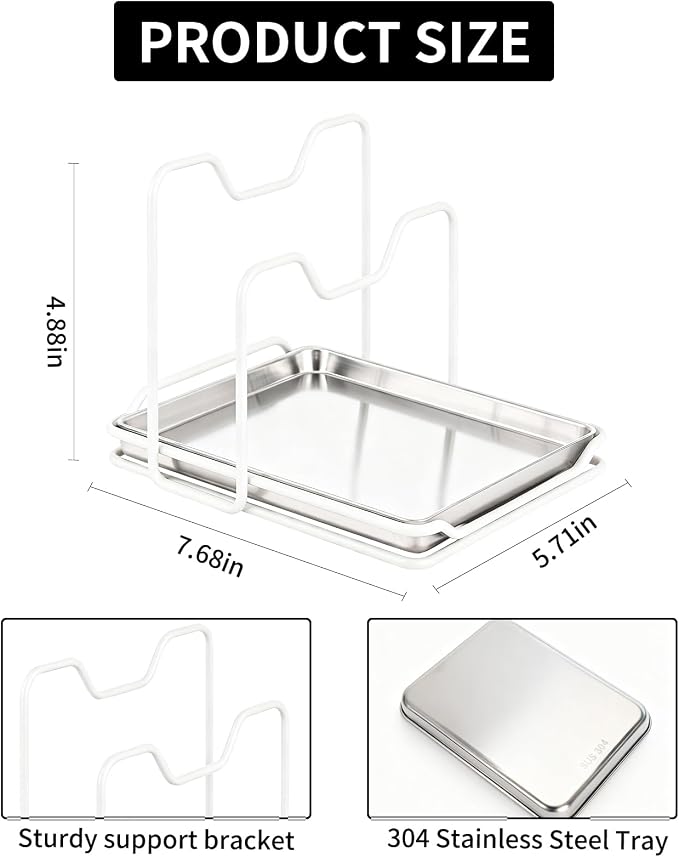 Pot Lid Holder While Cooking, 304 Stainless Steel Spoon Rest - Image 2