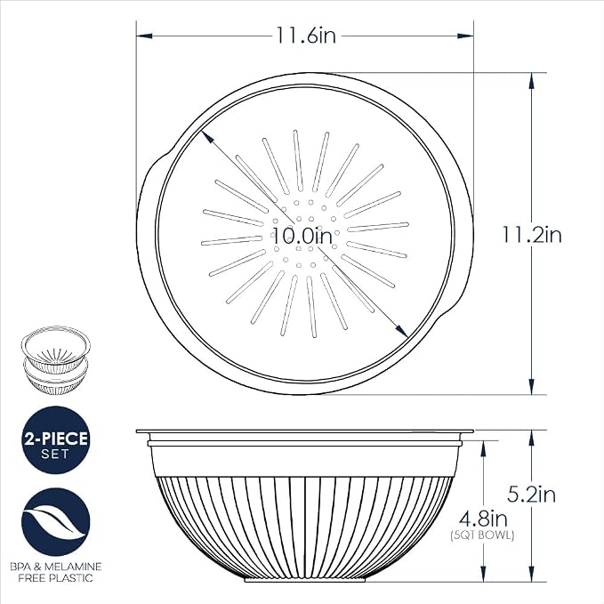 Nordic Ware 2-in-1 Colander Bowl Set - Image 5