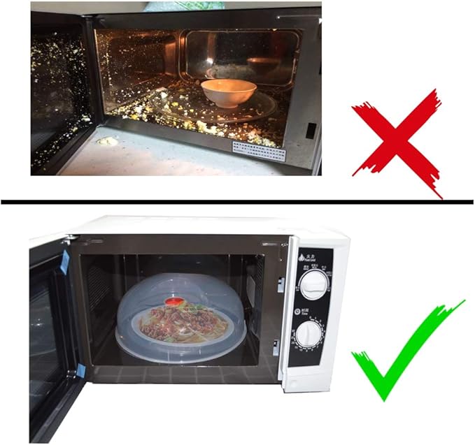 Large Microwave Cover for Food Easy Grip Microwave Splatter Cover Guard Lid - Image 6