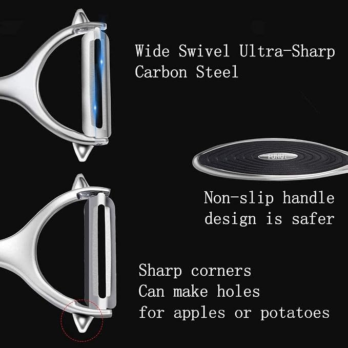 FUHUY Vegetable, Apple Peelers for kitchen, Potatoes Peeler, Y-Shaped and - Image 5