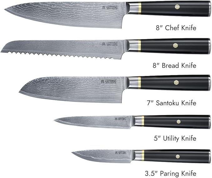 Yatoshi Knives Magnetic Kitchen Knife Block Set - Image 5