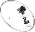 12 Inch Pan Lid, Tempered Glass Cast Iron Lids by Eptcp
