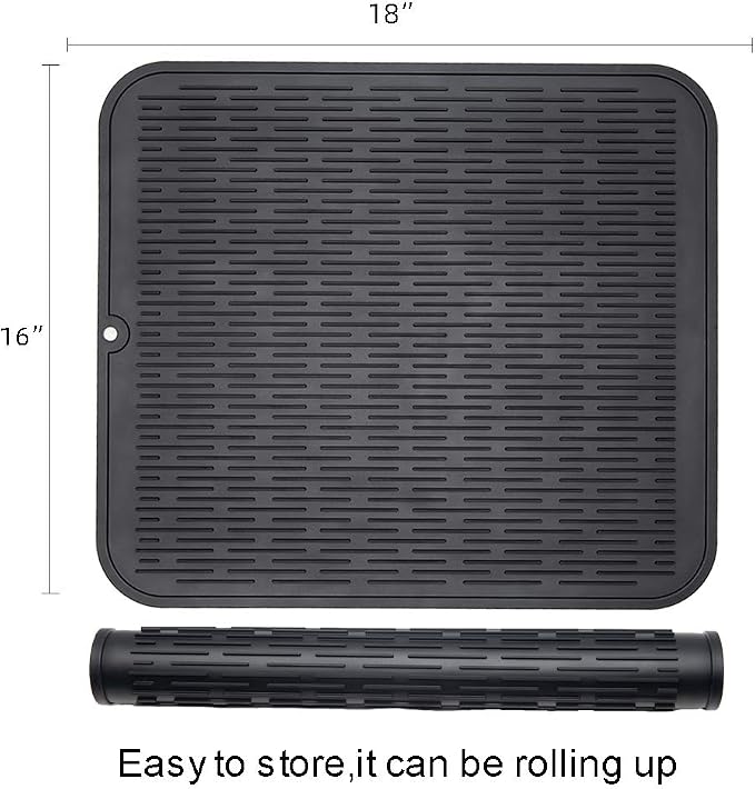 ZLR 2 Pcs Large Silicone Dish Drying Mat - Image 2
