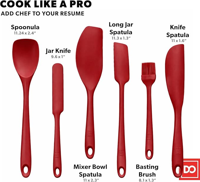 DI ORO 6-Piece Silicone Spatula Set - Image 3