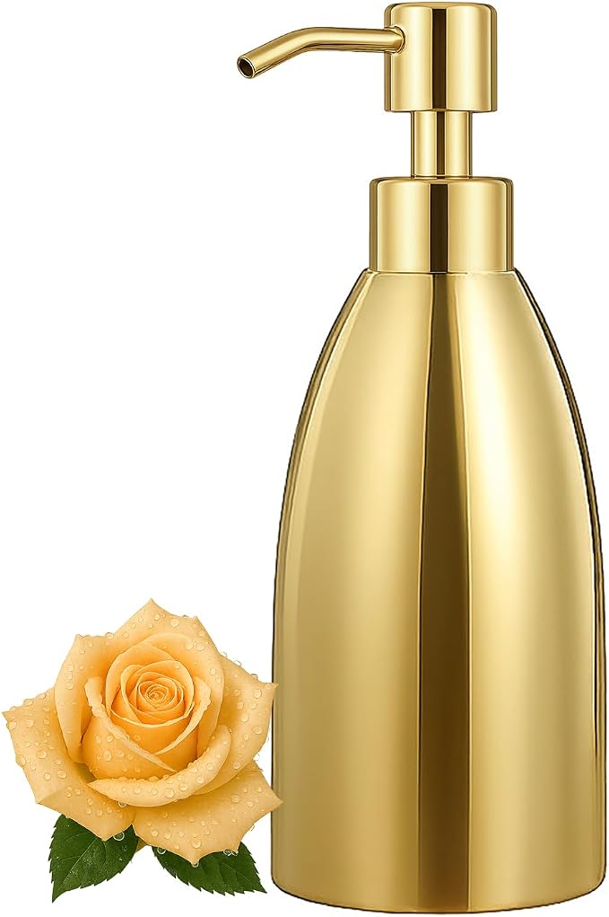 304 Stainless Steel Soap Dispenser 16oz Rust-Proof Liquid Soap Pump Bottle by Emarful