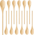 MORGLES 12 Pcs Wooden Spoons for Cooking, 12 Inches Soup Spoons for Eating by Morgles