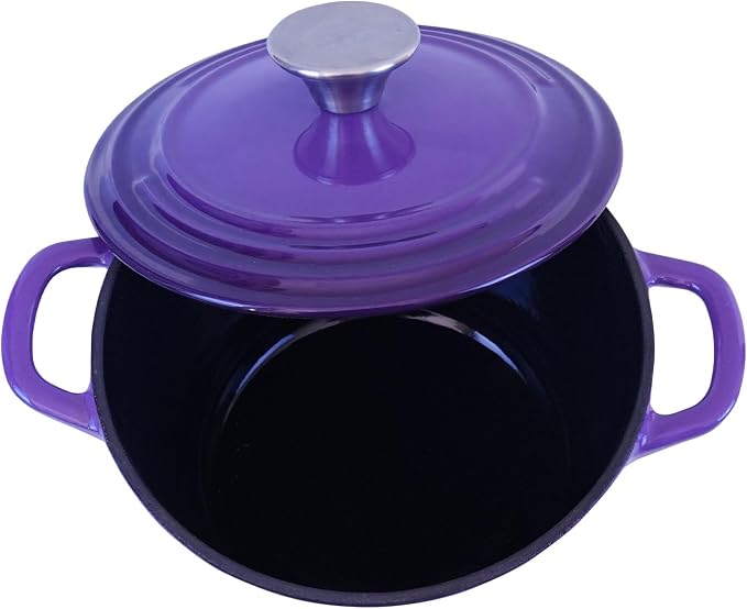 Flavehc Dutch Oven Pot with Lid 1.8 qt Cast Iron Dutch Oven - Image 8