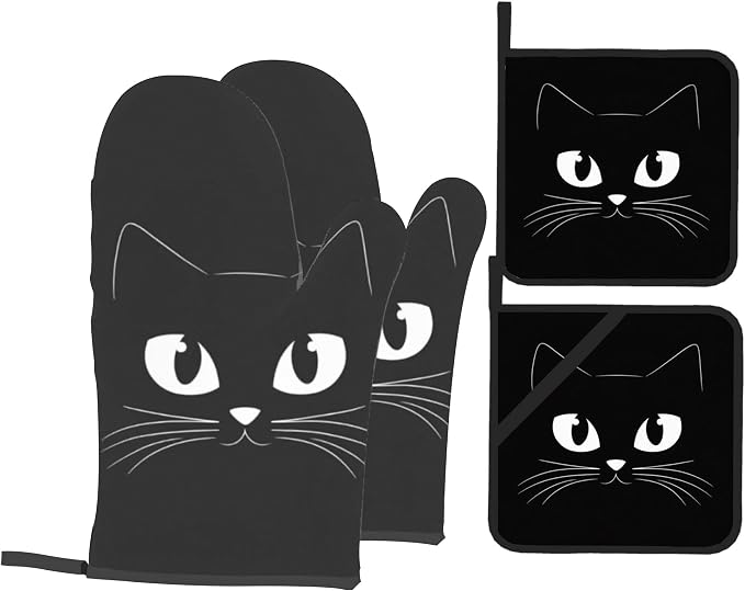Oven Mitts and Hot Pads Set by Unknown
