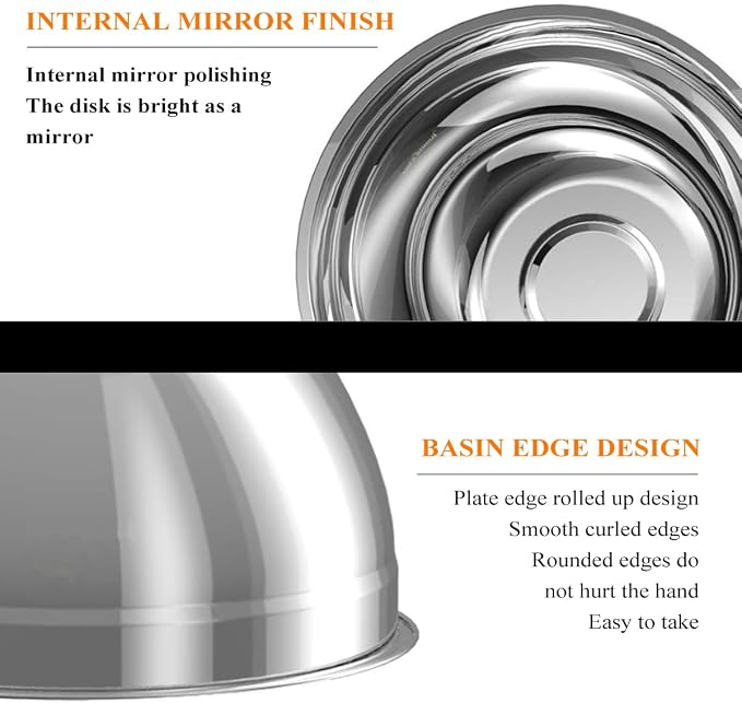 Mixing Bowls, Utensils for the Kitchen, Dishwasher Safe, 3.75L / 3.25L / 2.5L / - Image 3