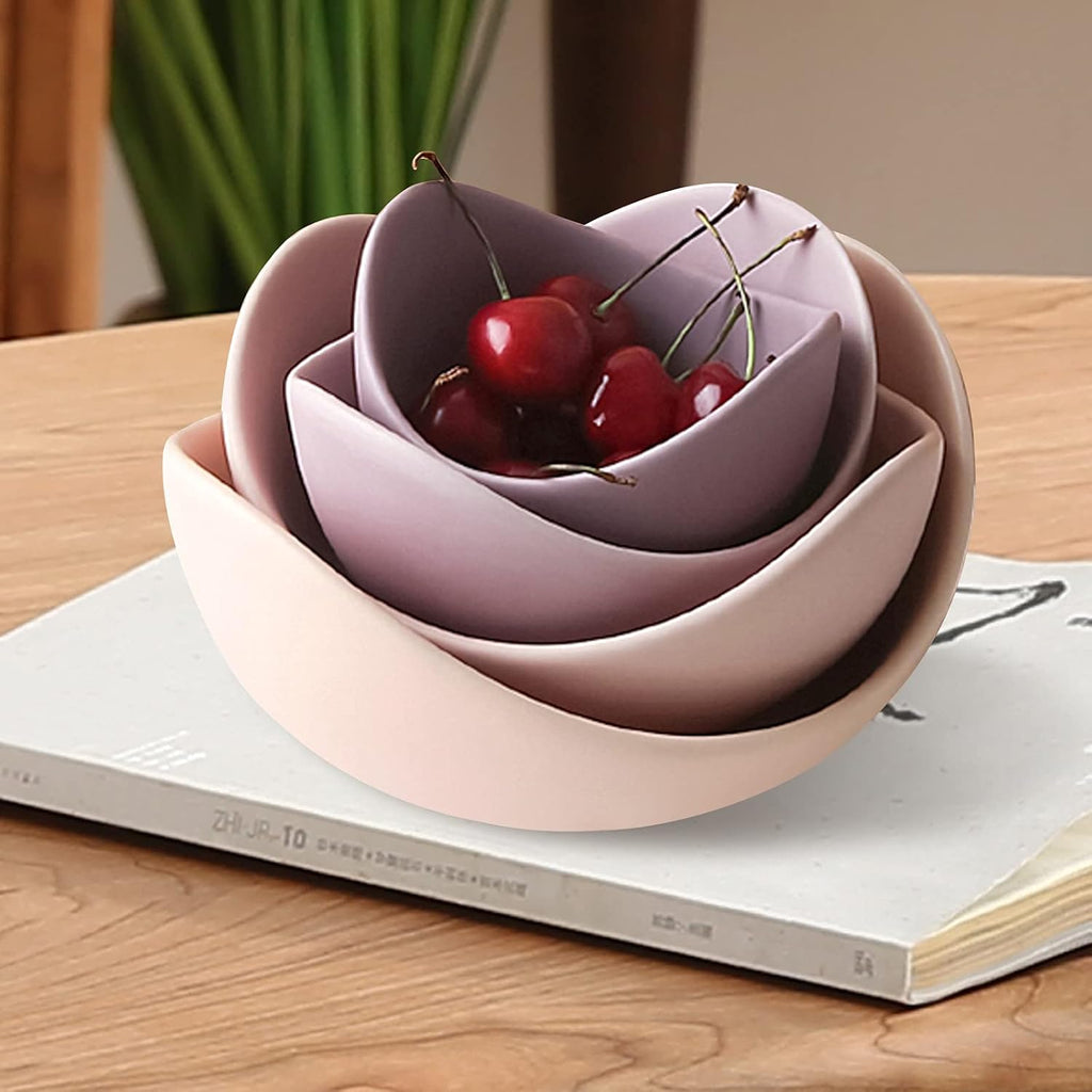 Salad Decorative Bowls Lotus Shaped Pasta Bowls Dishwasher Safe
