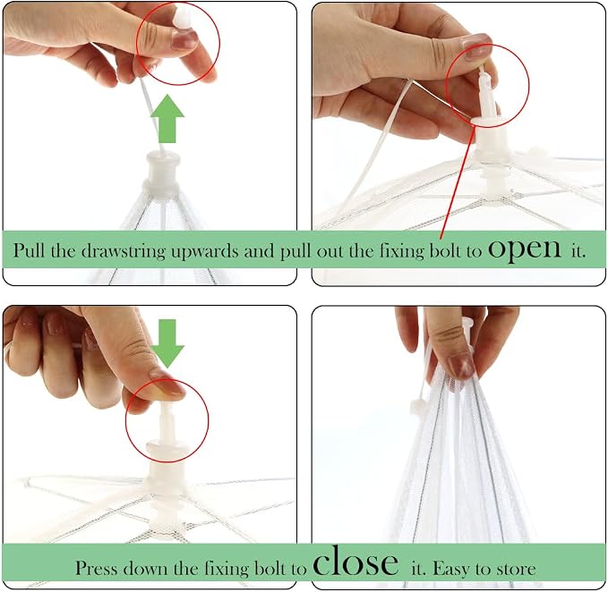 4 Pack Mesh Food Covers, Large and Tall 17x17 Pop-Up Encrypted Plate Serving - Image 2