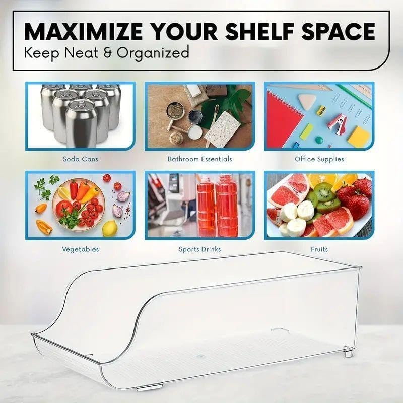 Clear Plastic Soda Can Dispenser for Refrigerator