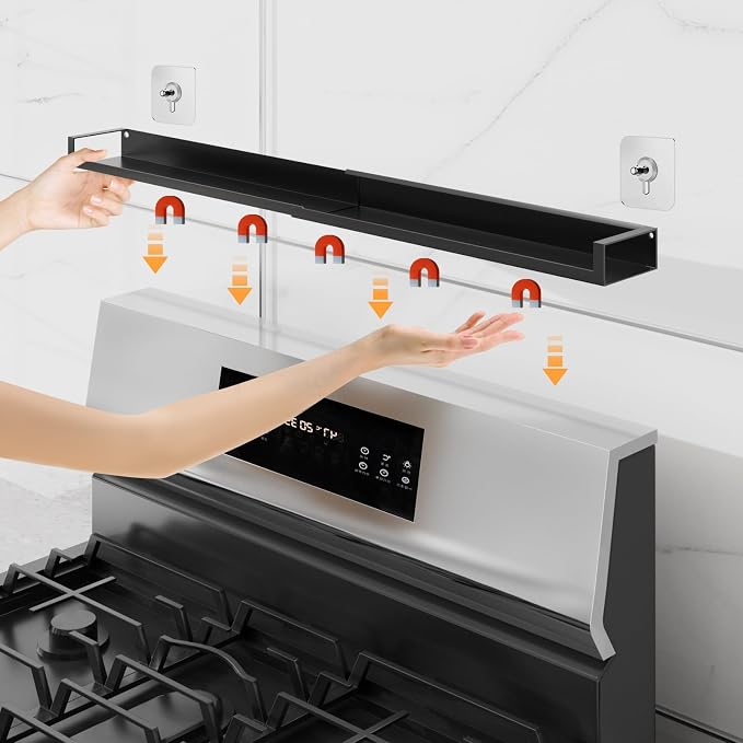 SZJHXIN 4X Strong Magnetic Stove Top Shelf, Adjustable 15-30 Inches, Fits - Image 7