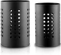 Evanda Kitchen Utensils Holder for Countertop Pack of 2, Stainless Steel Black by Evanda