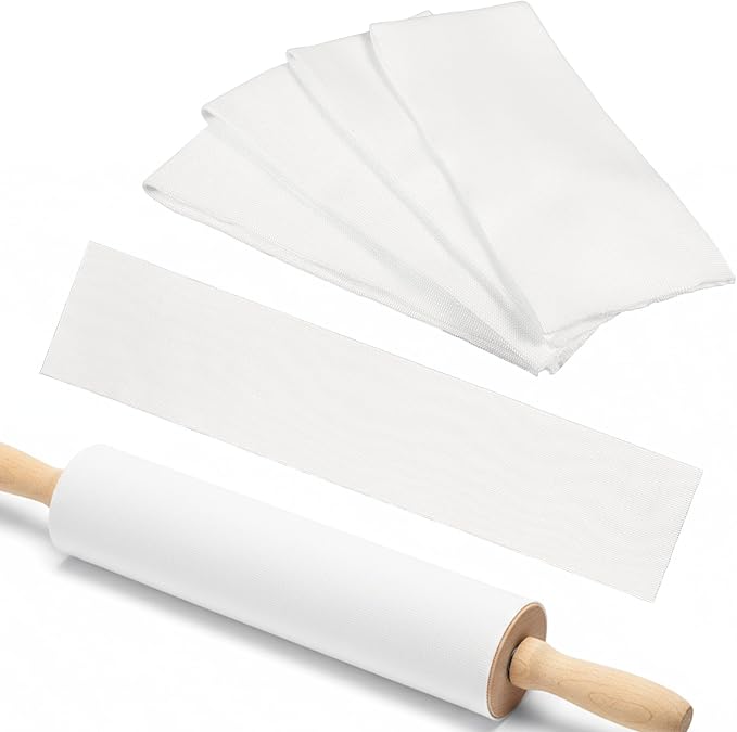 4 Rolling Pin Covers 14.96 x 1.97 Inch Cotton White Rolling Pin Sock Sleeve by Unknown