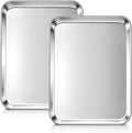 LIANYU Stainless Steel Tray for Baking, 9.2x7” Small Cookie Baking Sheet Pan by LIANYU