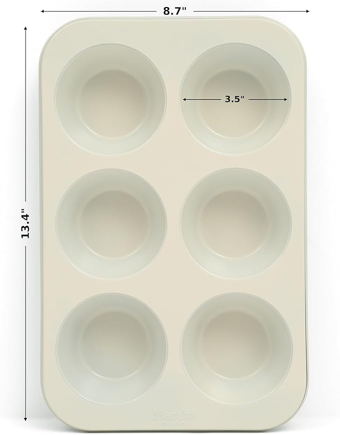 Martha Stewart Gallen 6 Cup Nonstick Carbon Steel Muffin and Cupcake Pan - Image 7