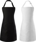 Tosewever 2 Pack Adjustable Bib Apron, Waterdrop Resistant Aprons by Tosewever