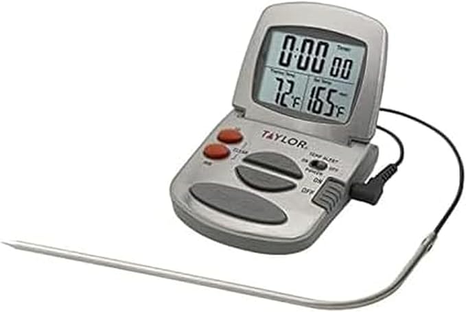 Taylor Programmable Instant-Read Wired Probe Digital Meat Thermometer, by Taylor