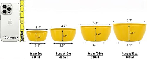 4-Piece Classic Plastic Prep Bowls - Image 2