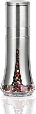 Aelga Pepper Grinder with Silicone Funnel - 4oz Glass Manual Mills with by Aelga