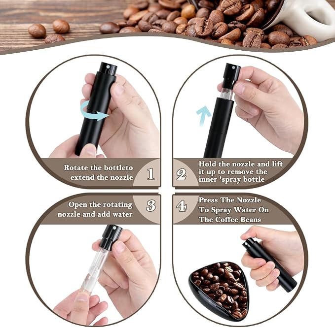 4Pcs Coffee Bean Dosing Cup and Spray Bottle Kit - Image 7