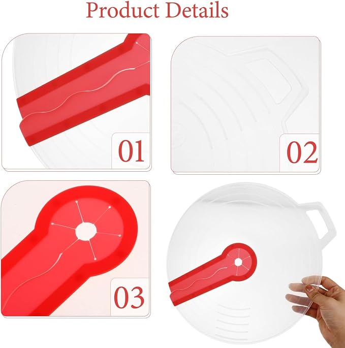 Silicone Mixing Bowl Splatter Guard, Modern Style, Dishwasher & Microwave Safe - Image 5