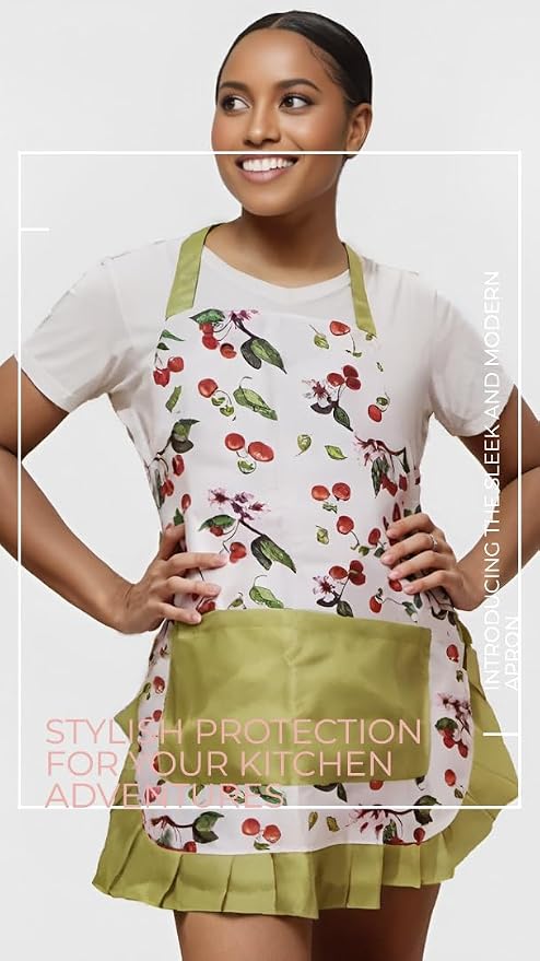 Vintage Floral Apron for Women - Image 5