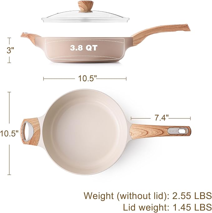 SENSARTE Ceramic Nonstick Frying Pan Skillet - Image 6