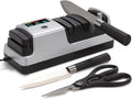 Silver Professional 3-Stage Electric Knife Sharpener by Ceelpeopar