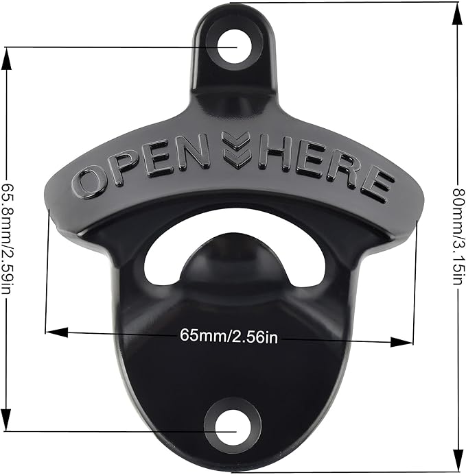 30 Packs Black Bottle Top Opener Wall Mounted Beer Cap Opener Stainless Bulk - Image 6