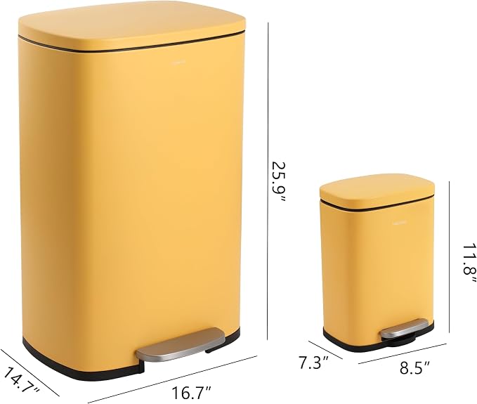 happimess HPM1006L Connor Rectangular 13-Gallon Trash Can - Image 4