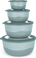 Pera Mixing Bowls with Lids Set, 8 Piece, BPA Free Nesting Kitchen Bowl Set by Unknown