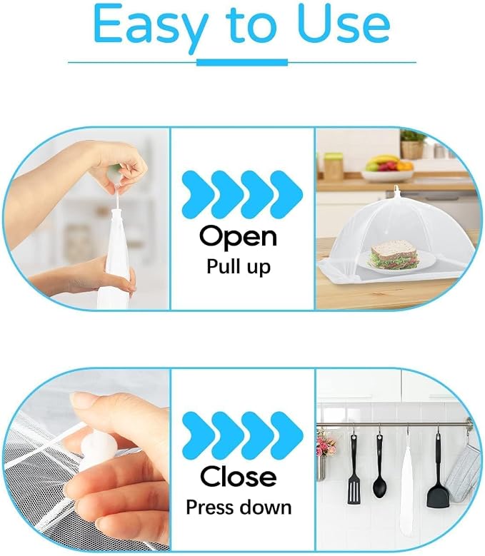 4-Pack Food Cover Mesh Food Tent - Image 5