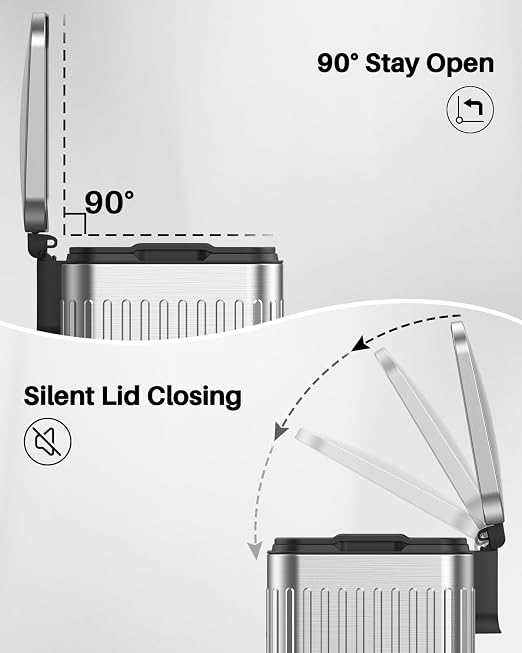 Lovewind 60 Liter/ 16 Gallon Stainless Steel Trash Can - Image 5