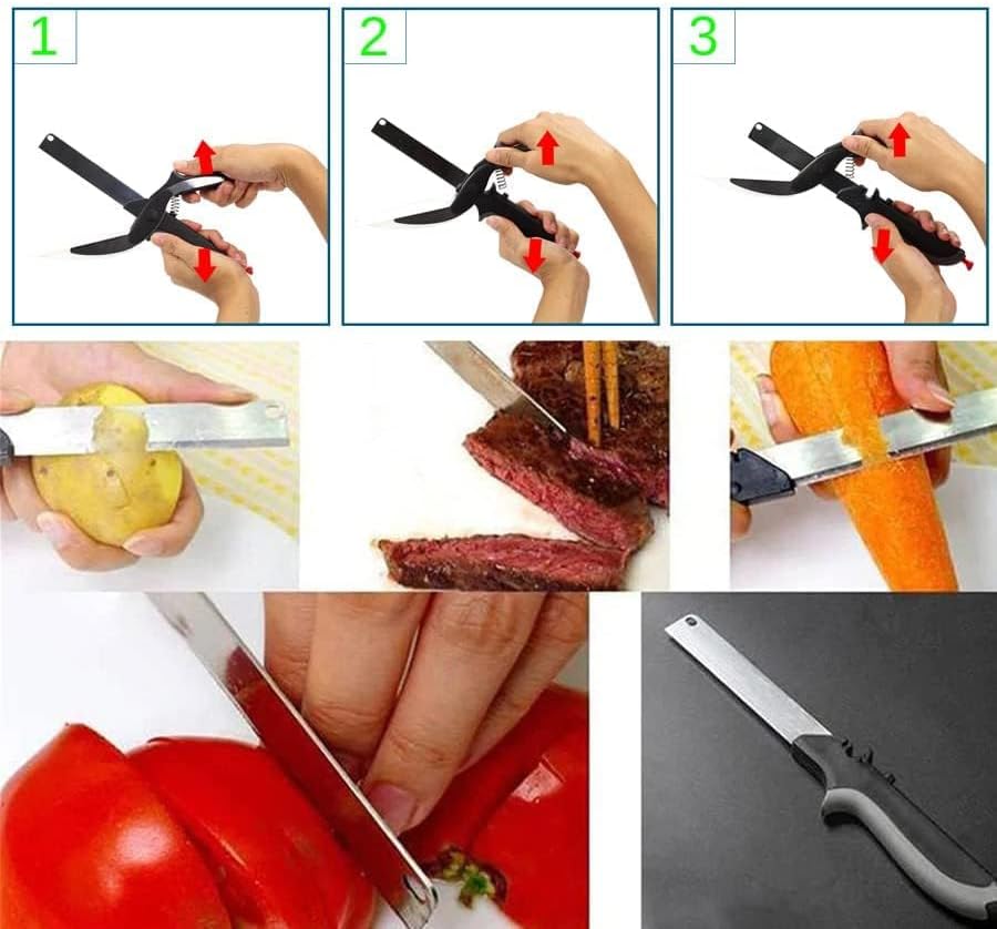 Vegetable Slicer Cutter, Smart Cutting Board and Knife Set