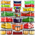 RockBerry 50 Pcs Large Food Storage Containers with Lids, 85 OZ